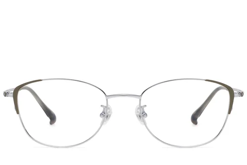 Lunettes papillon en titane argenté #BS1913-0776