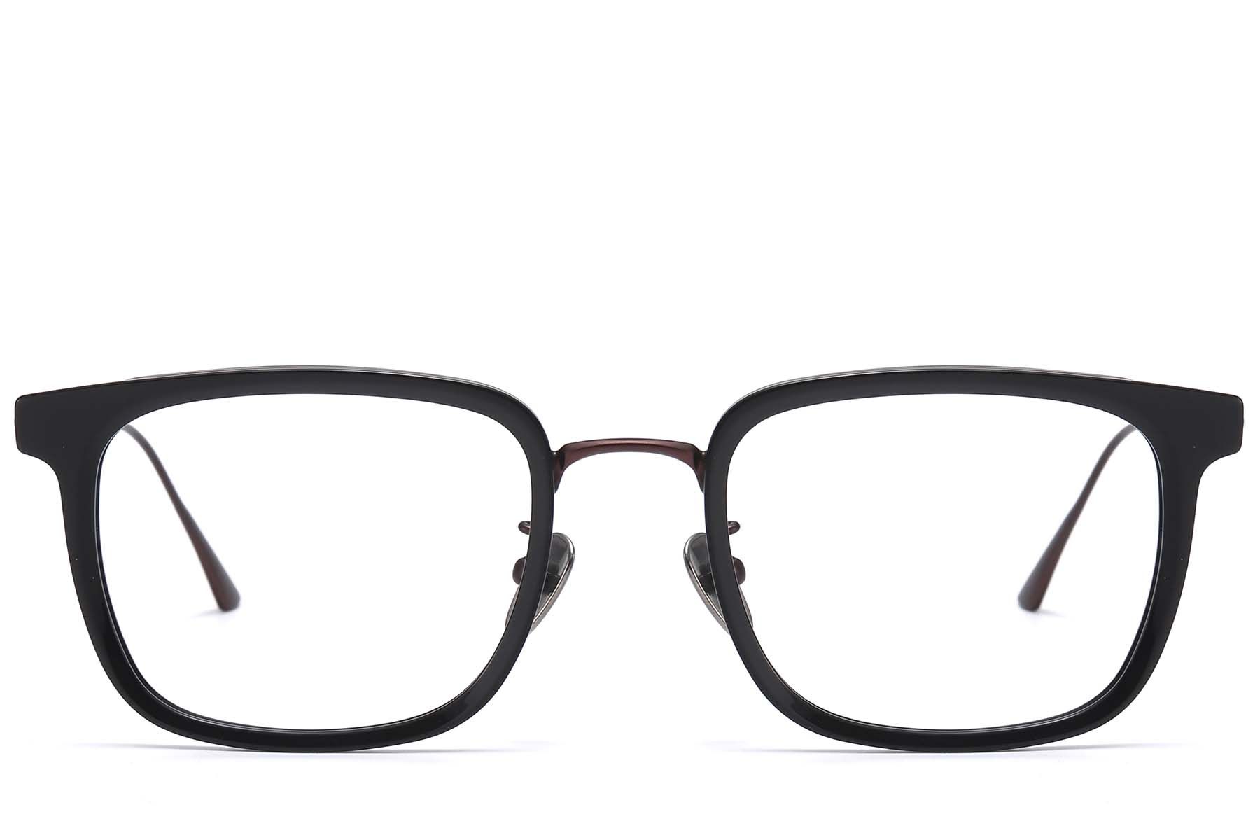 Rectangular Black Titanium Glasses #BS1913-0782
