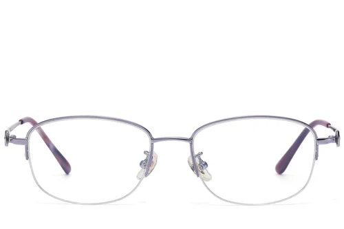 Lunettes semi-cerclées en titane violet #BS1913-0785