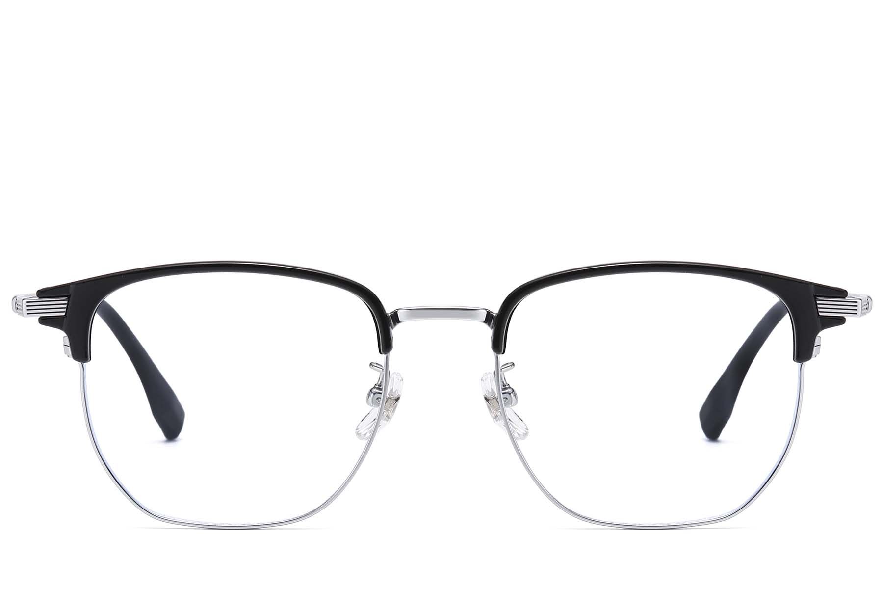 Oval Silver Titanium & TR90 Glasses #BS1913-0792