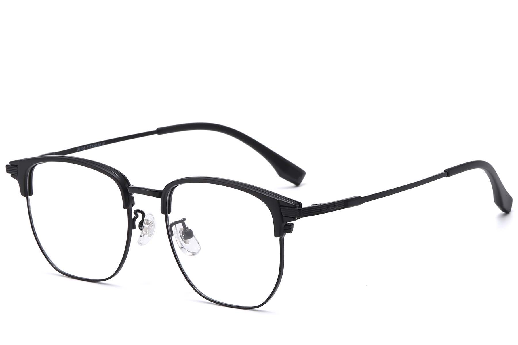 Oval Black Titanium & TR90 Glasses #BS1913-0793