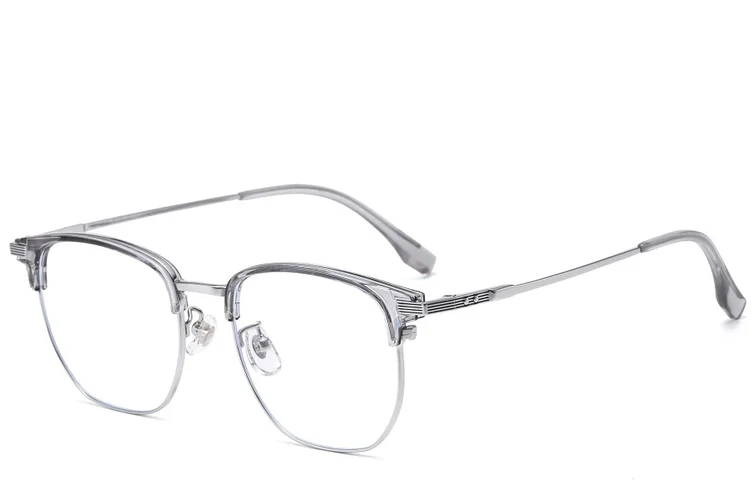 Oval Silver Titanium & TR90 Glasses #BS1913-0795
