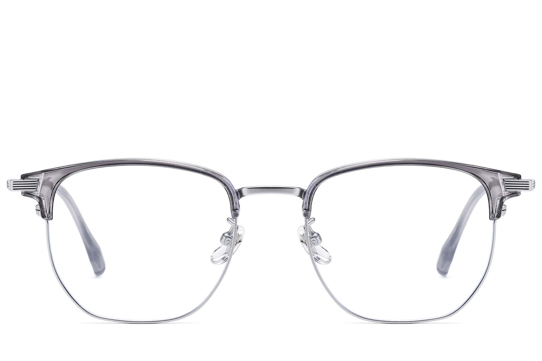 Oval Silver Titanium & TR90 Glasses #BS1913-0795