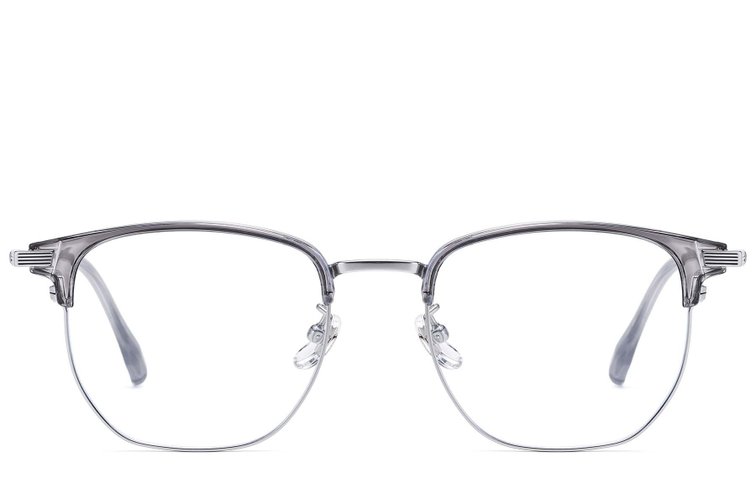 Oval Silver Titanium & TR90 Glasses #BS1913-0795