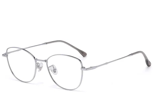 Lunettes papillon en titane argenté #BS1913-0797