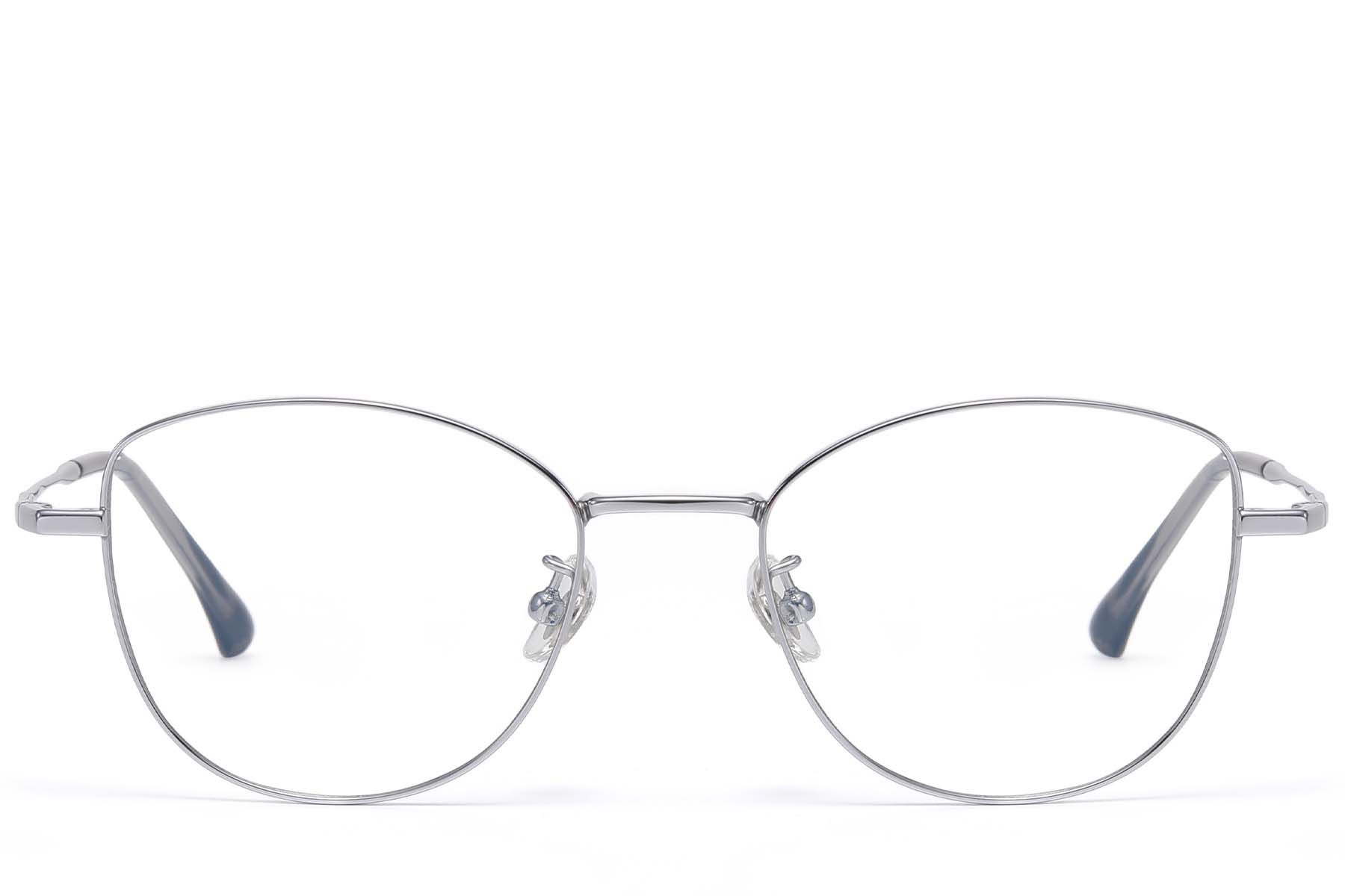 Vlinderbril van zilverkleurig titanium #BS1913-0797