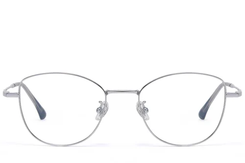 Lunettes papillon en titane argenté #BS1913-0797