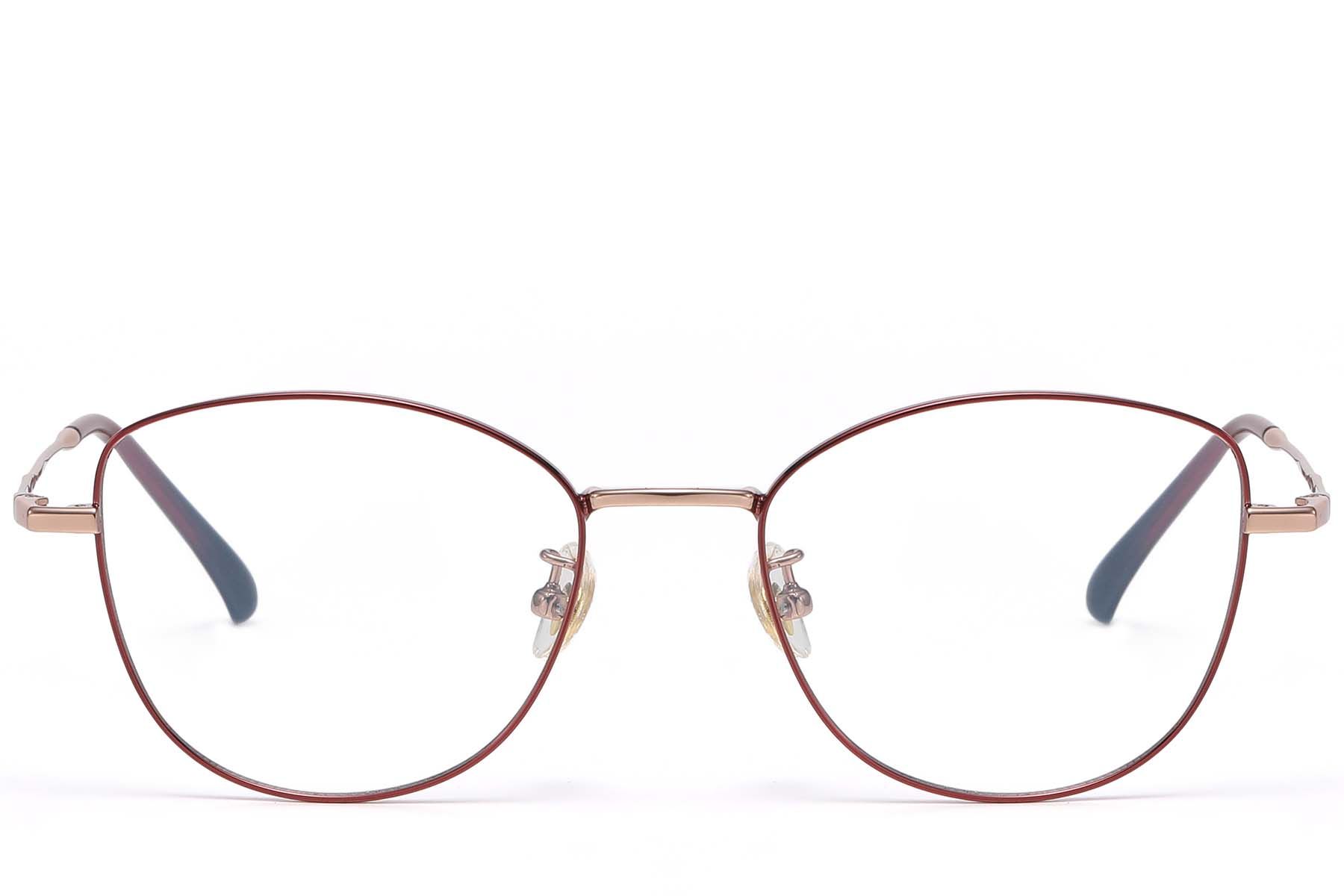 Butterfly Red Titanium Glasses #BS1913-0800