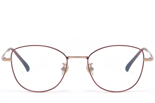 Lunettes papillon en titane rouge #BS1913-0800