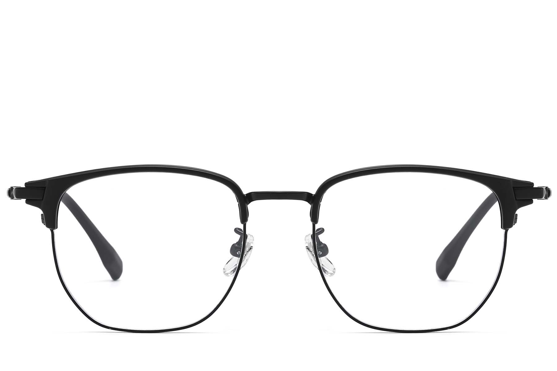 Oval Black Titanium & TR90 Glasses #BS1913-0802