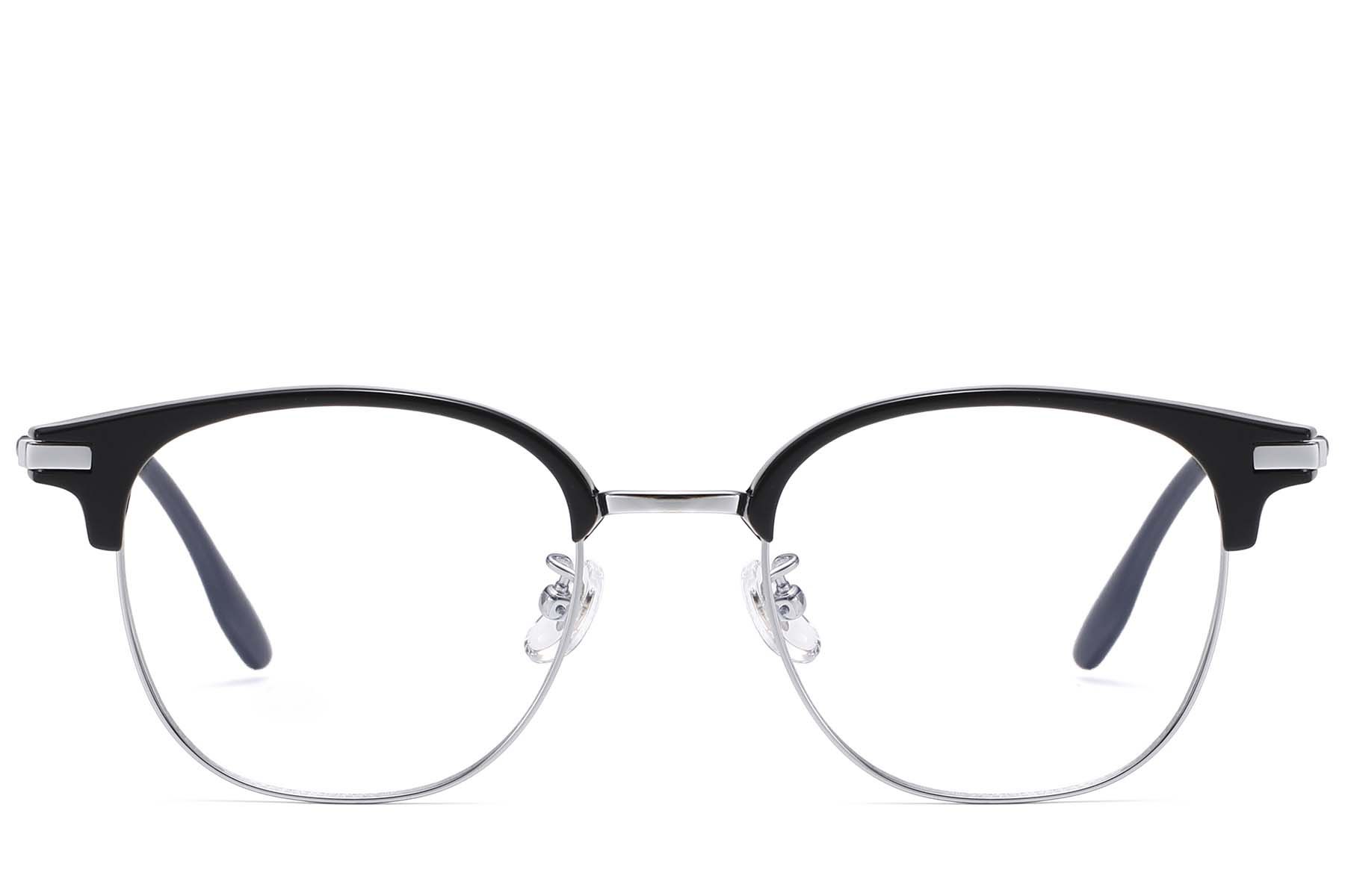 Oval Silver Titanium & TR90 Glasses #BS1913-0805