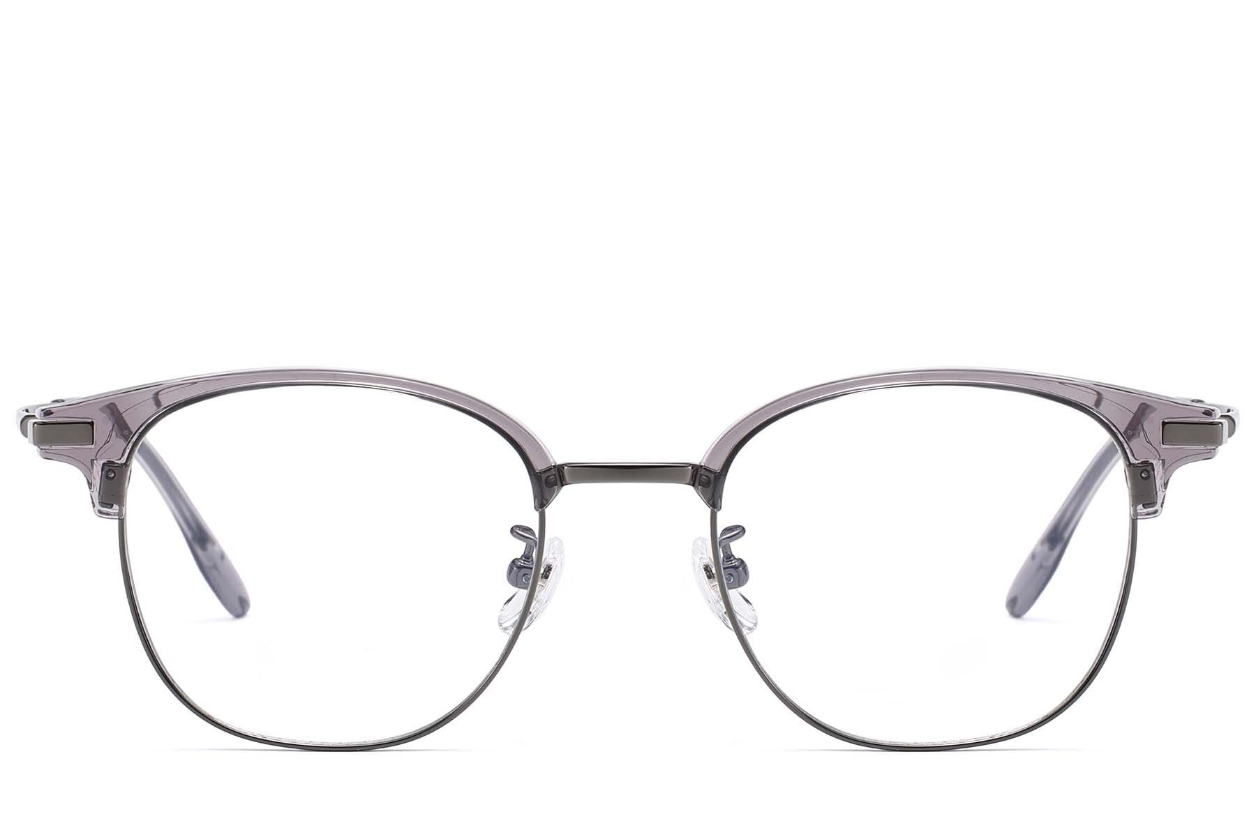 Oval Grey Titanium & TR90 Glasses #BS1913-0806