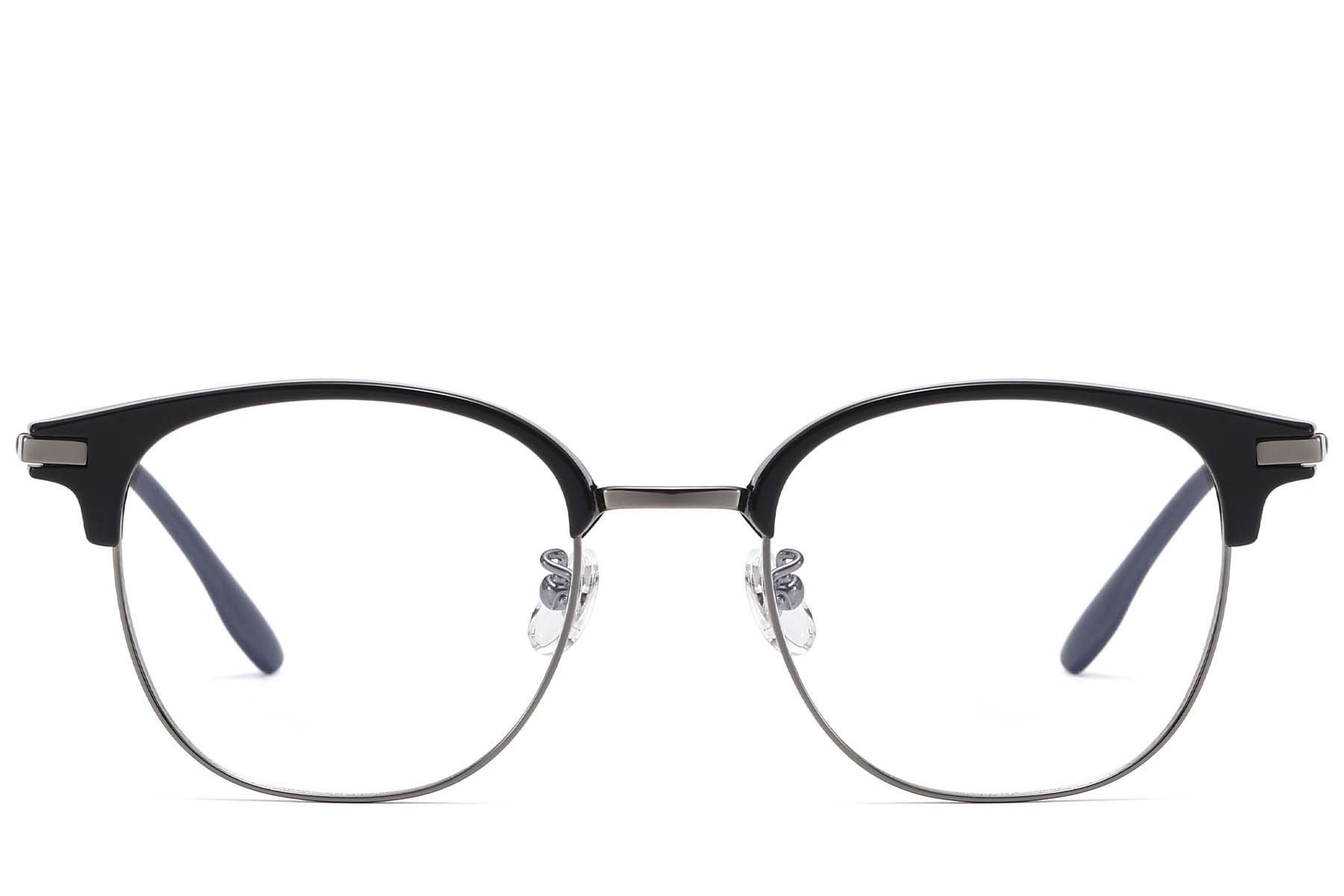 Oval Grey Titanium & TR90 Glasses #BS1913-0808