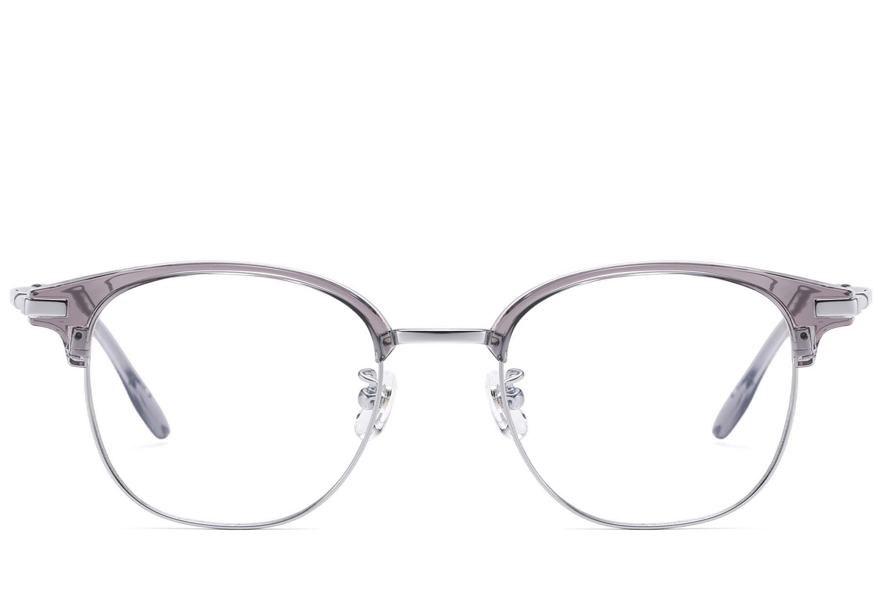 Oval Silver Titanium & TR90 Glasses #BS1913-0809