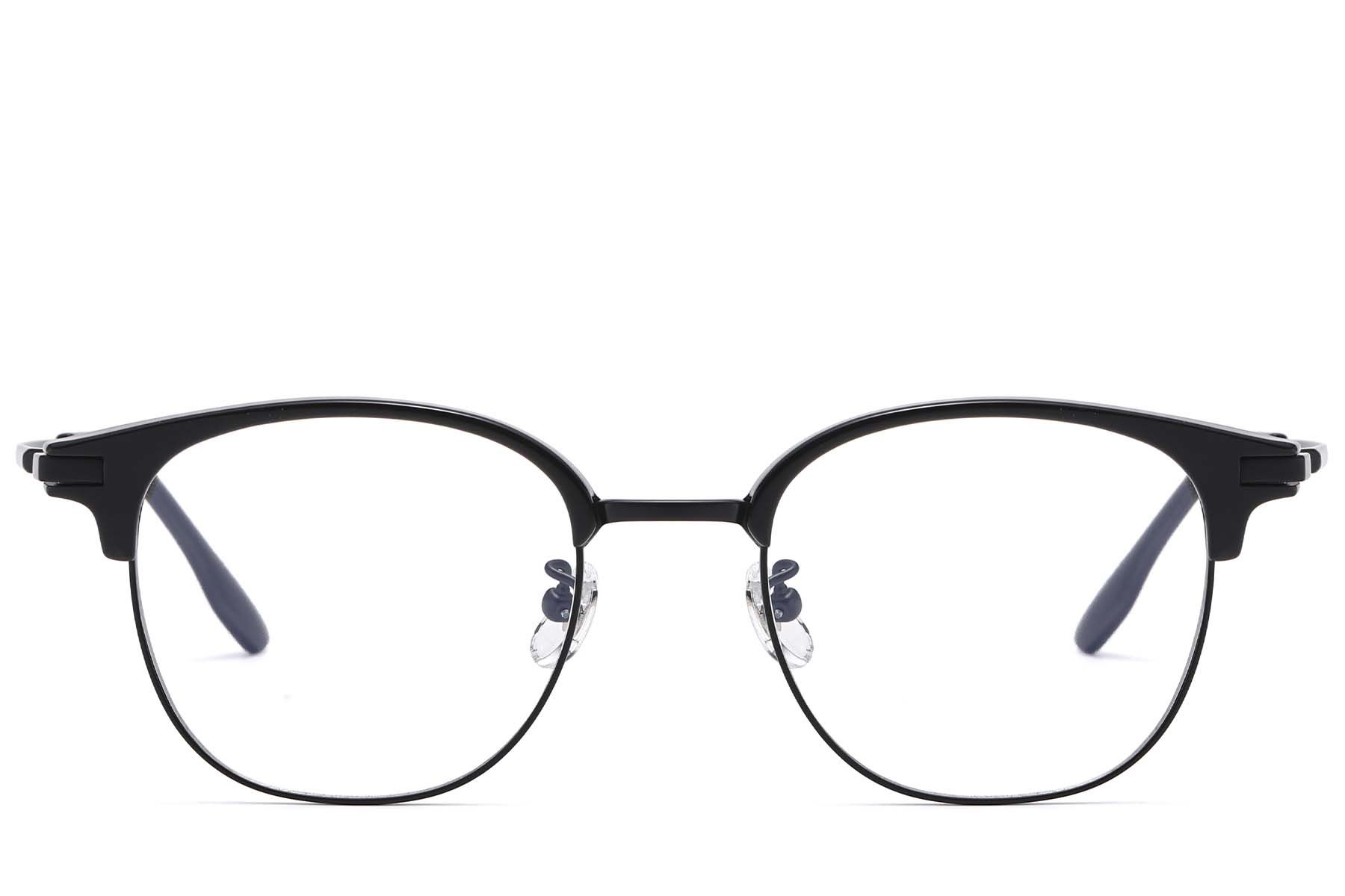 Oval Black Titanium & TR90 Glasses #BS1913-0810