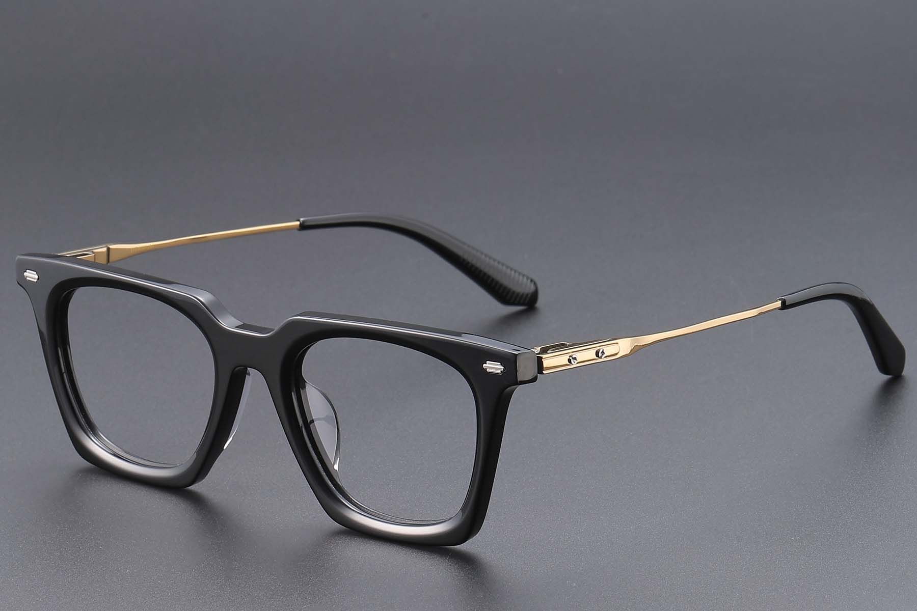 Bicchieri rettangolari in acetato nero #BS1913-0811
