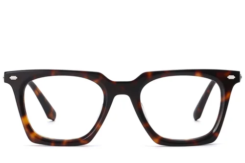 Lunettes rectangulaires en acétate écaille de tortue #BS1913-0812