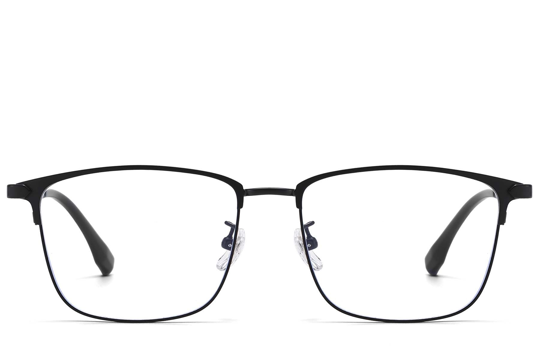 Oval Black Titanium Glasses #BS1913-0842