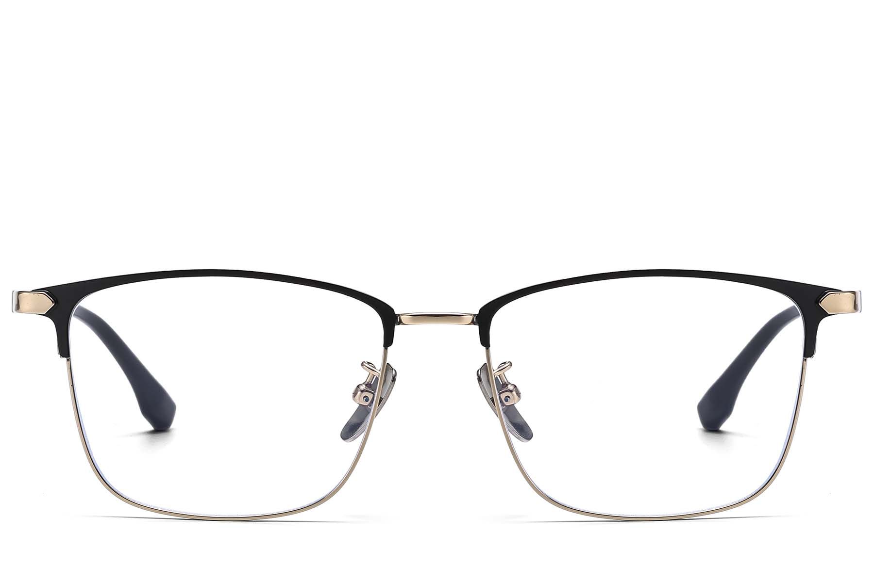Ovale goldene Titanbrille #BS1913-0843