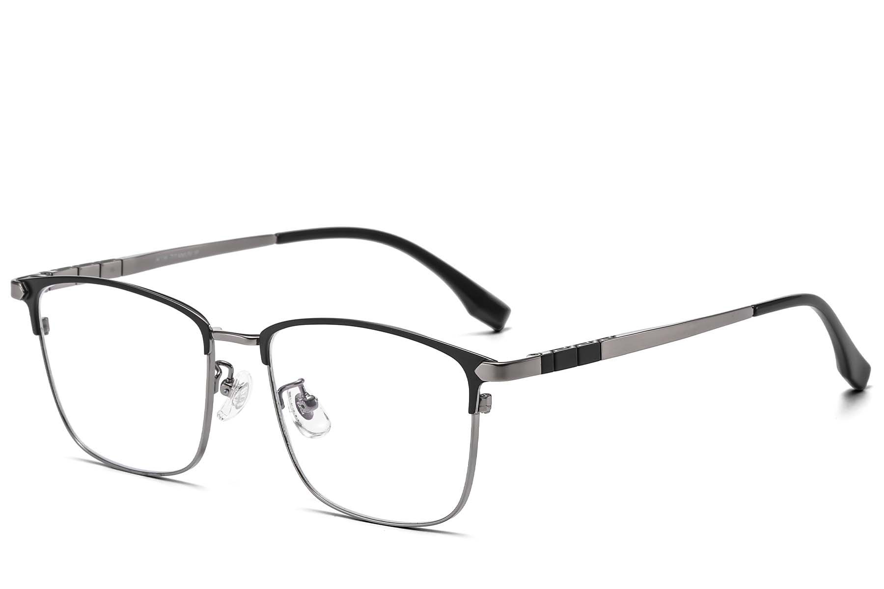 Oval Grey Titanium Glasses #BS1913-0844