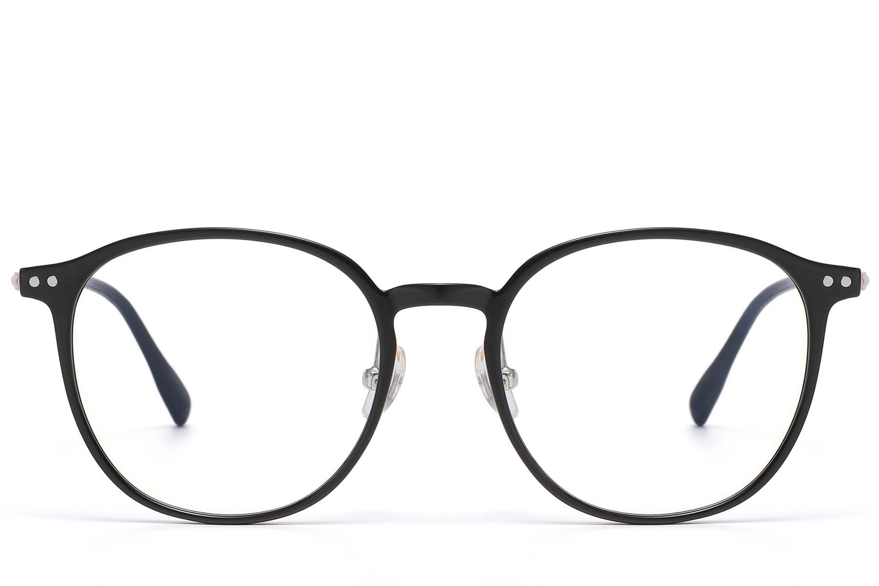 Oval Black Titanium & TR90 Glasses #BS1913-0845