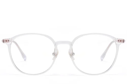 Lunettes ovales transparentes en titane et TR90 #BS1913-0849