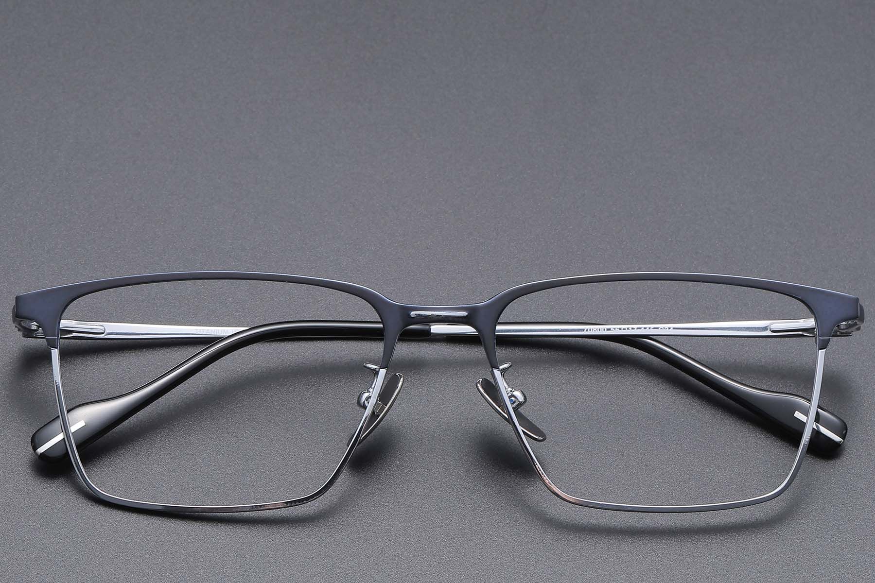 Rectangular Silver Titanium Glasses #BS1913-0864