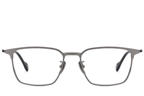 Lunettes rectangulaires en titane gris #BS1913-0869