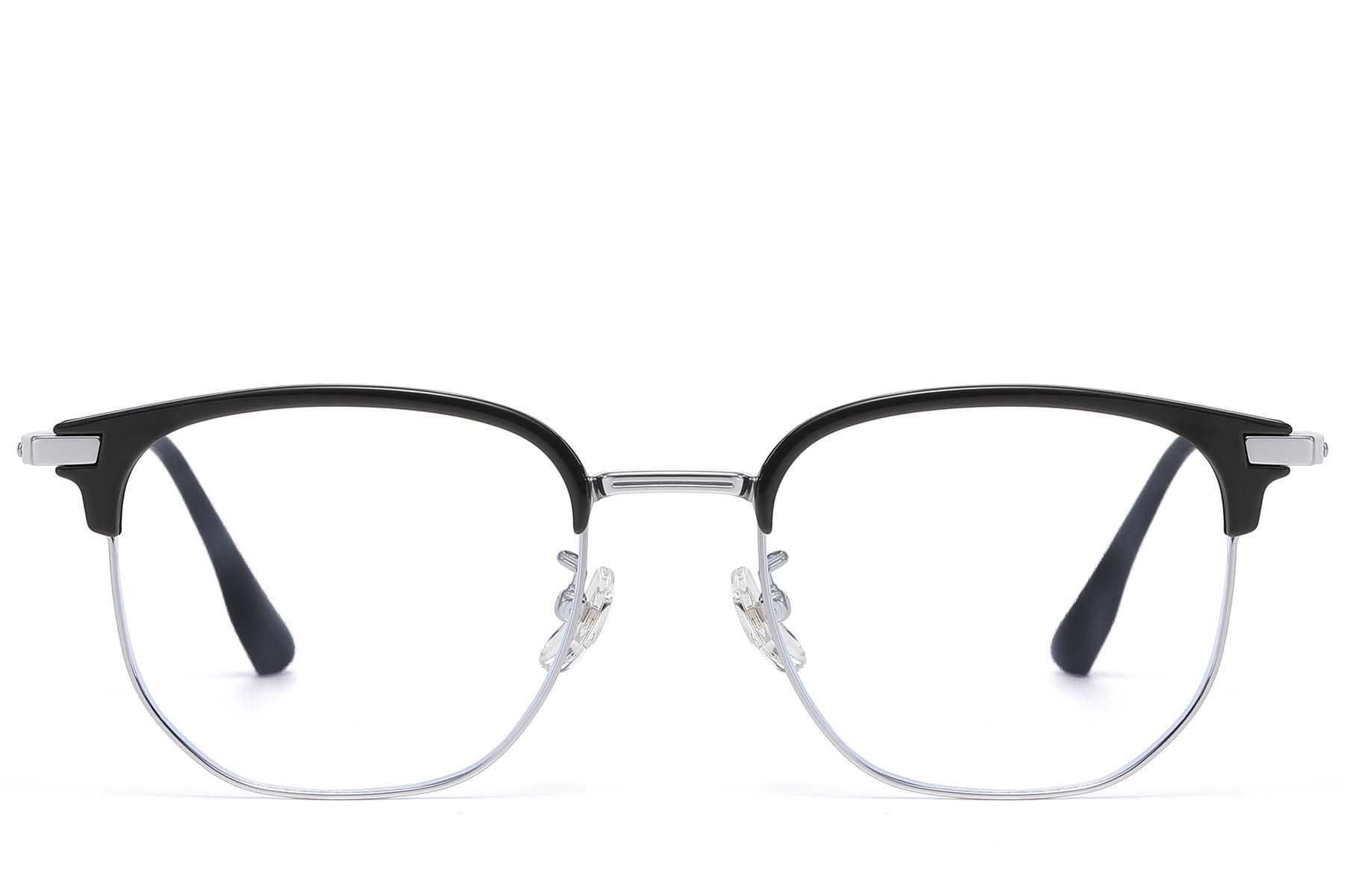 Oval Silver Titanium & TR90 Glasses #BS1913-0871