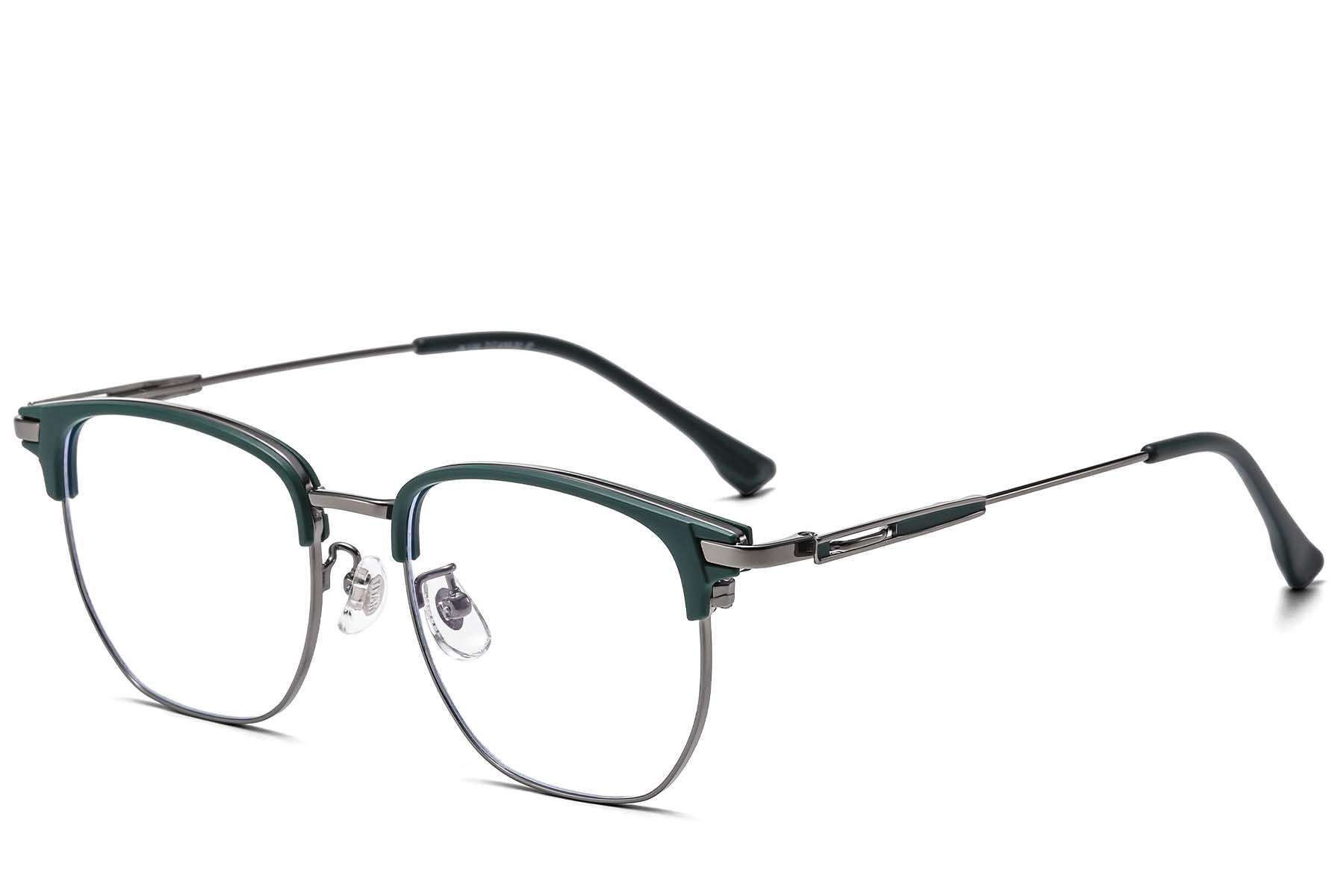 Ovale grijze titanium & TR90 bril #BS1913-0875