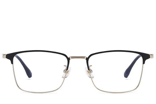 Lunettes rectangulaires en titane doré #BS1913-0879