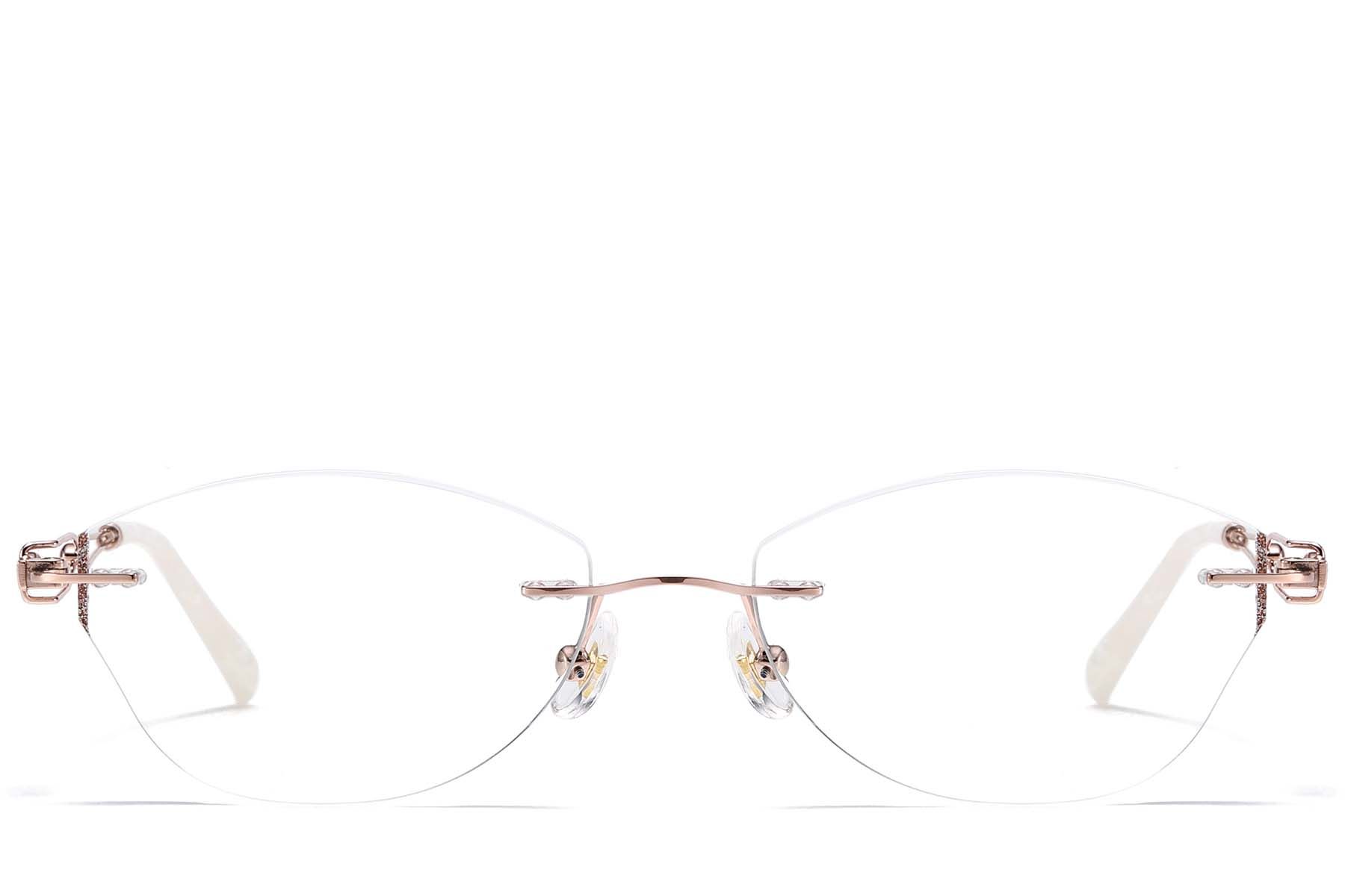 Occhiali invisibili in metallo rosa #BS1913-0883