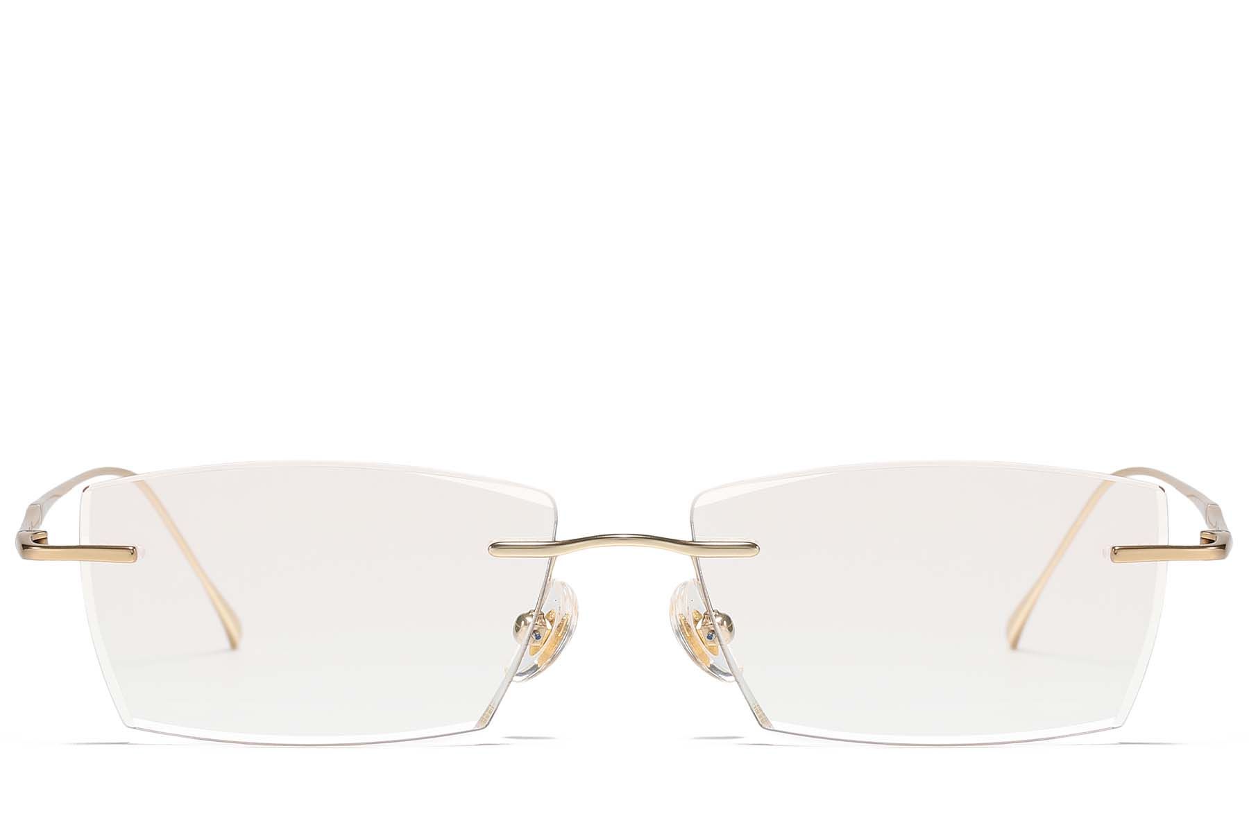 Invisible Golden Titanium Sunglasses #BS1913-0884