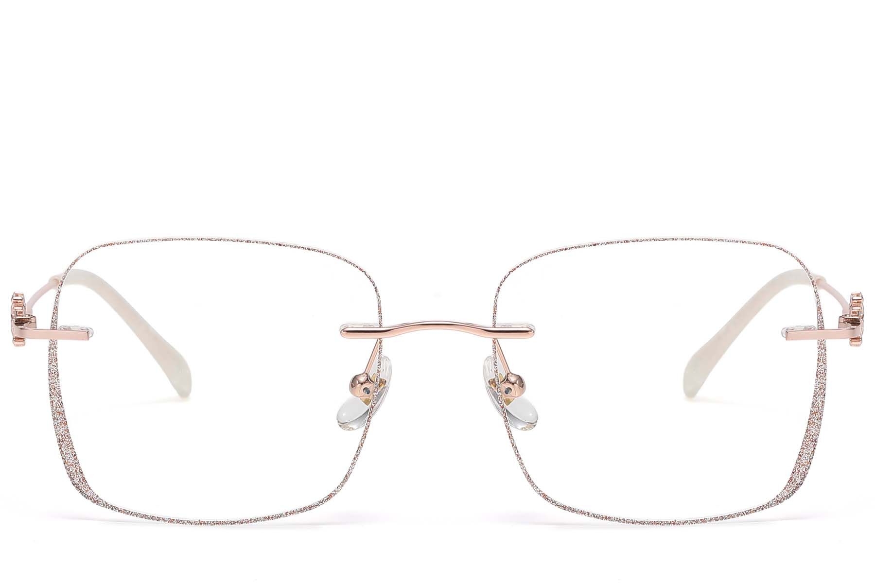 Occhiali invisibili in metallo rosa #BS1913-0889