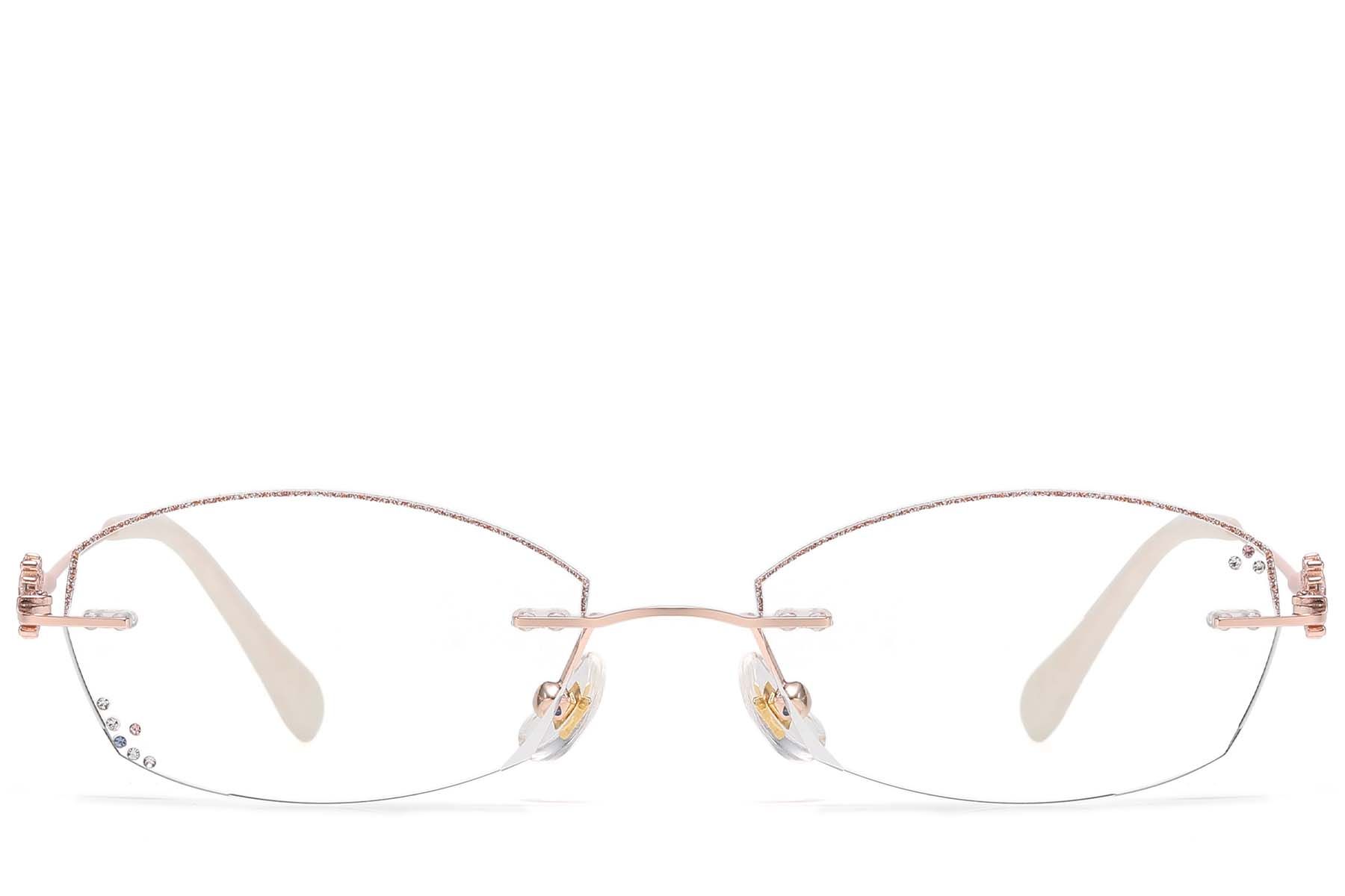 Occhiali invisibili in metallo rosa #BS1913-0890