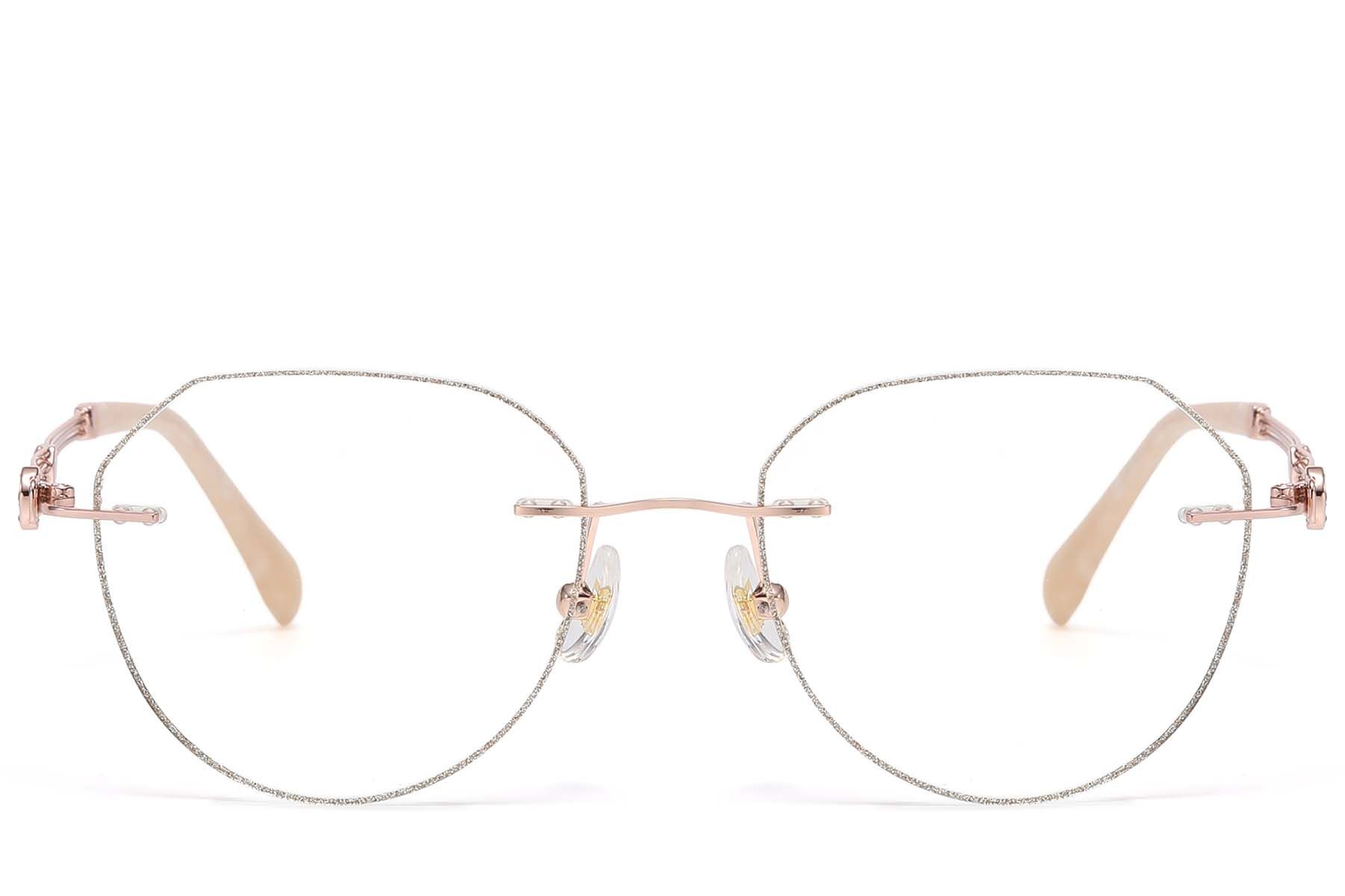 Occhiali invisibili in metallo rosa #BS1913-0893