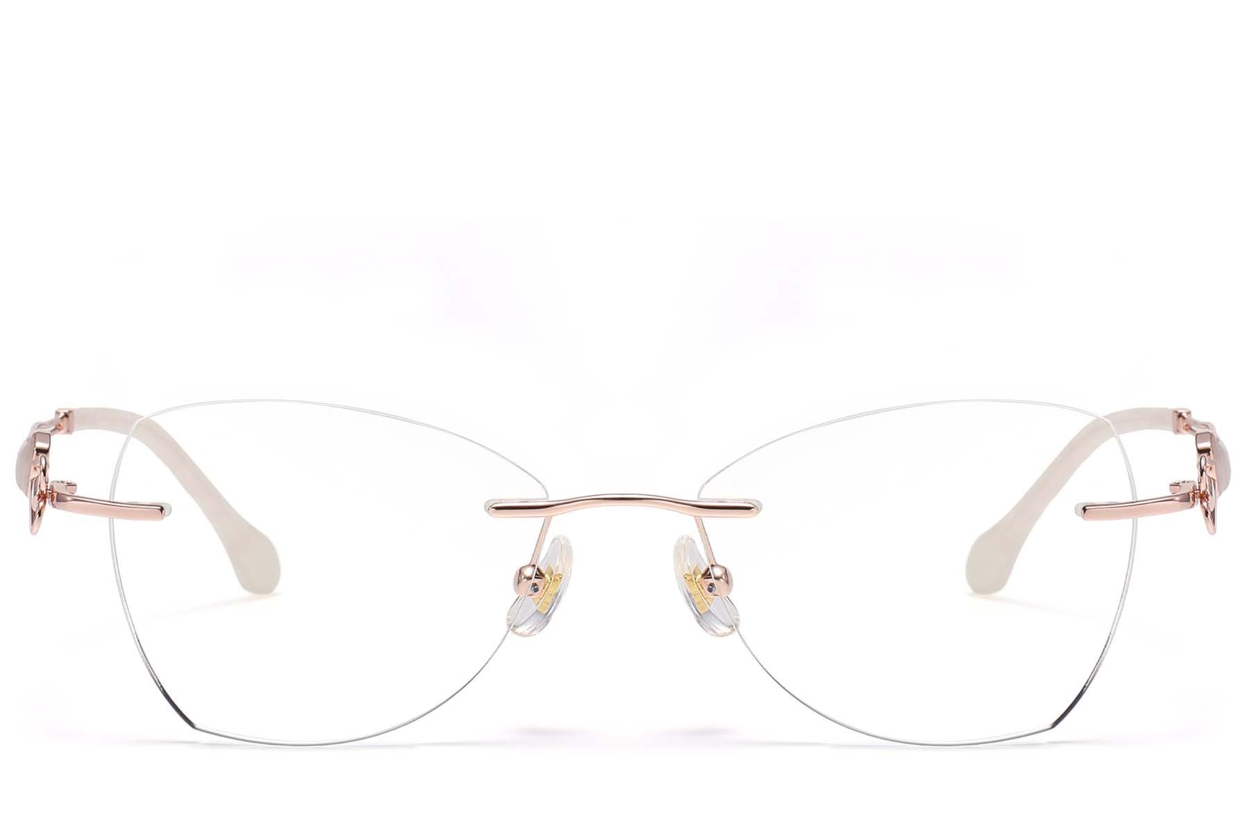 Occhiali invisibili in metallo rosa #BS1913-0900