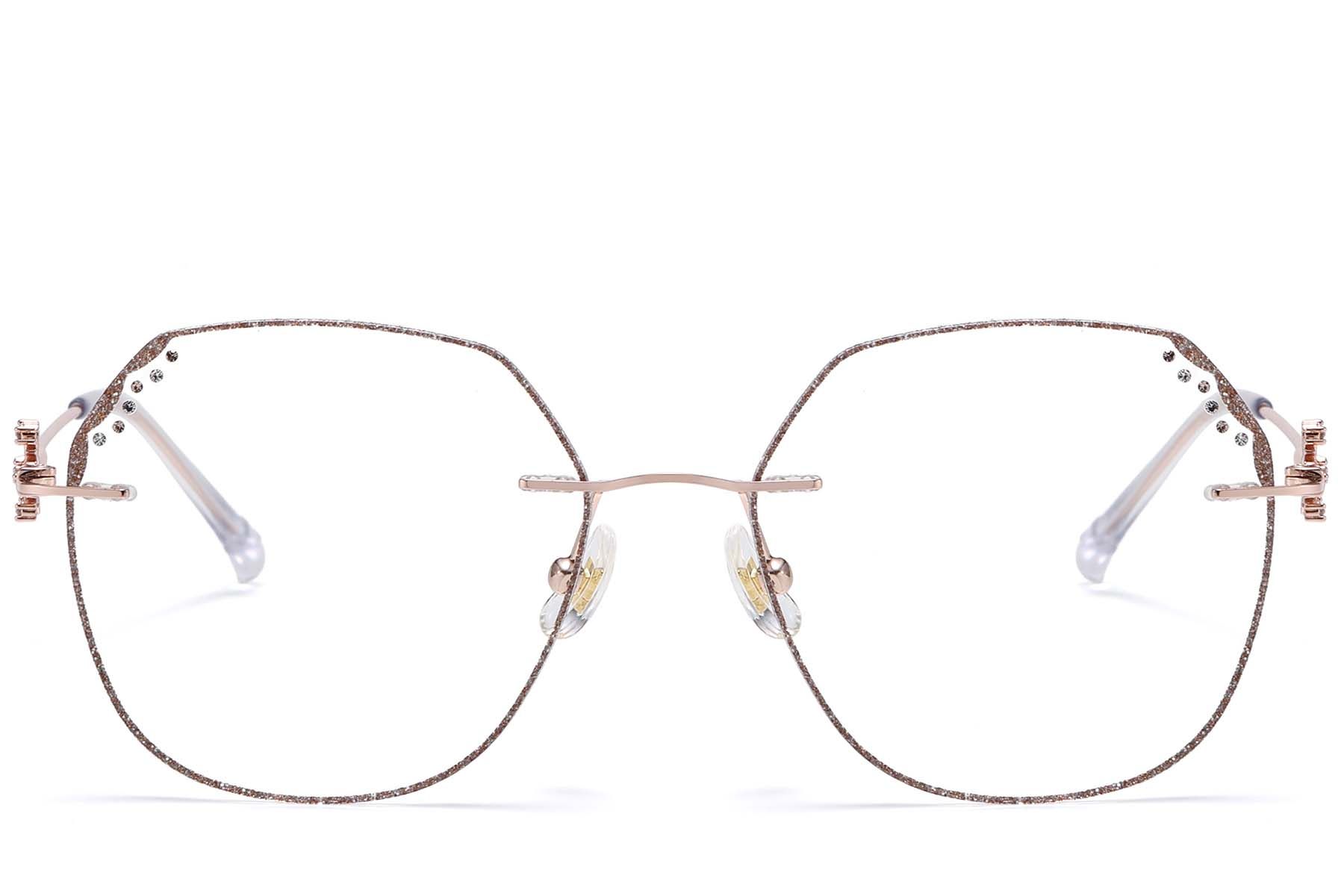Occhiali invisibili in metallo rosa #BS1913-0908
