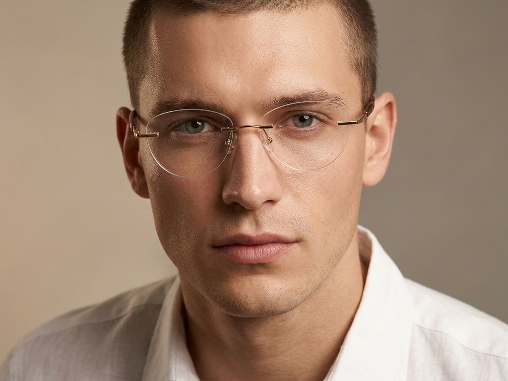 Invisible Golden Metal Glasses #BS1913-0911