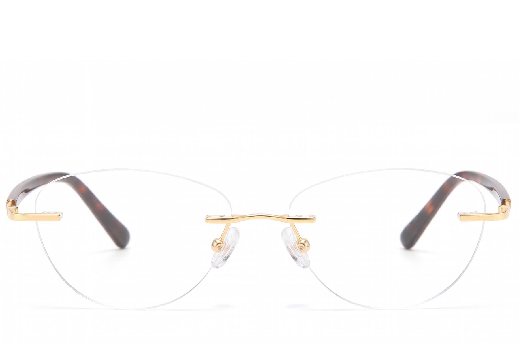 Invisible Golden Metal Glasses #BS1913-0911