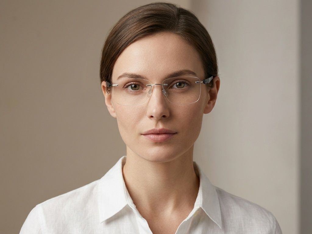 Invisible Silver Metal Glasses #BS1913-0920