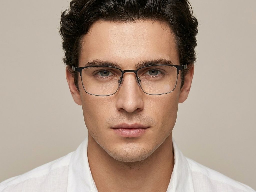 Rectangular Grey Metal Glasses #BS1913-0924