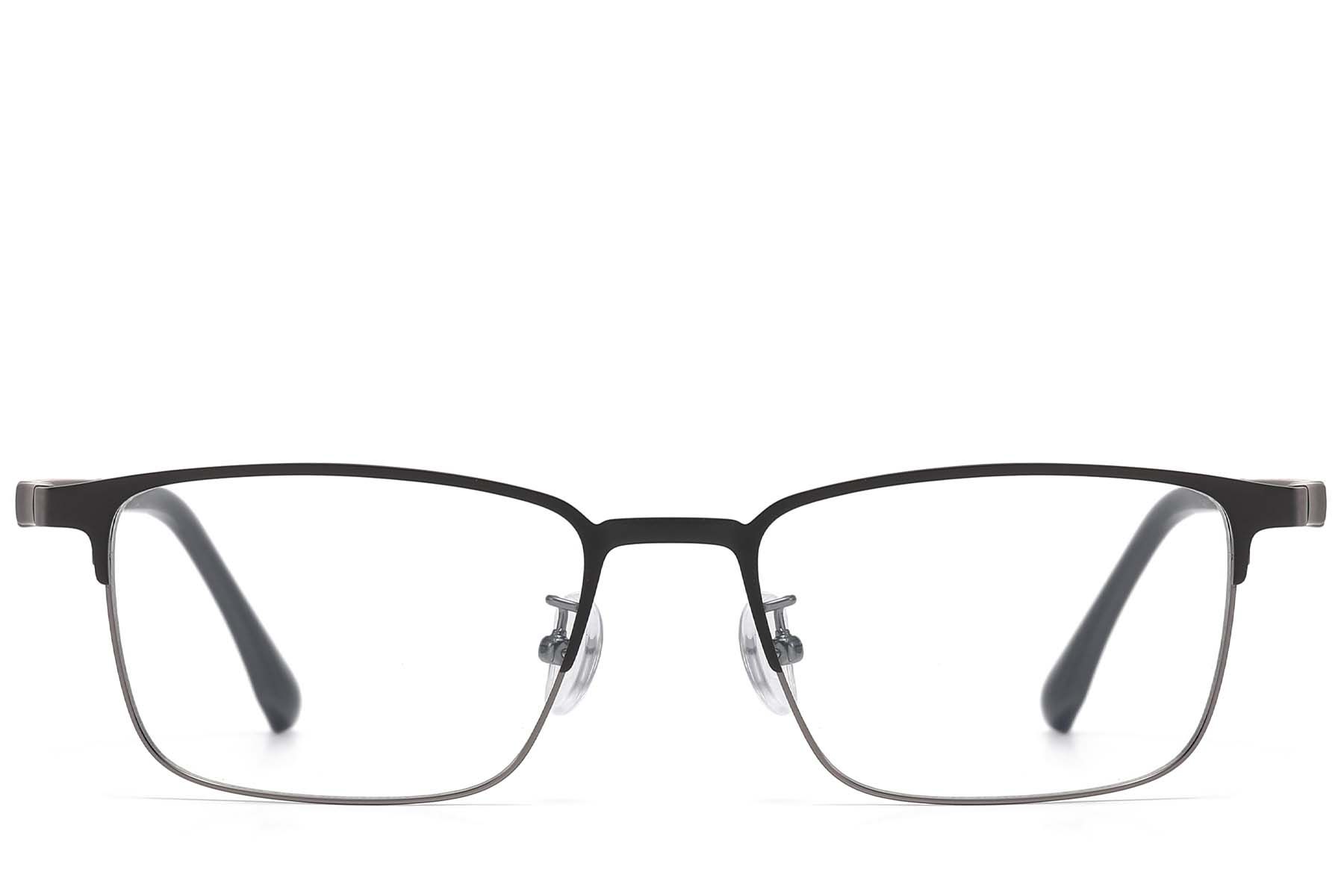 Rectangular Grey Metal Glasses #BS1913-0924