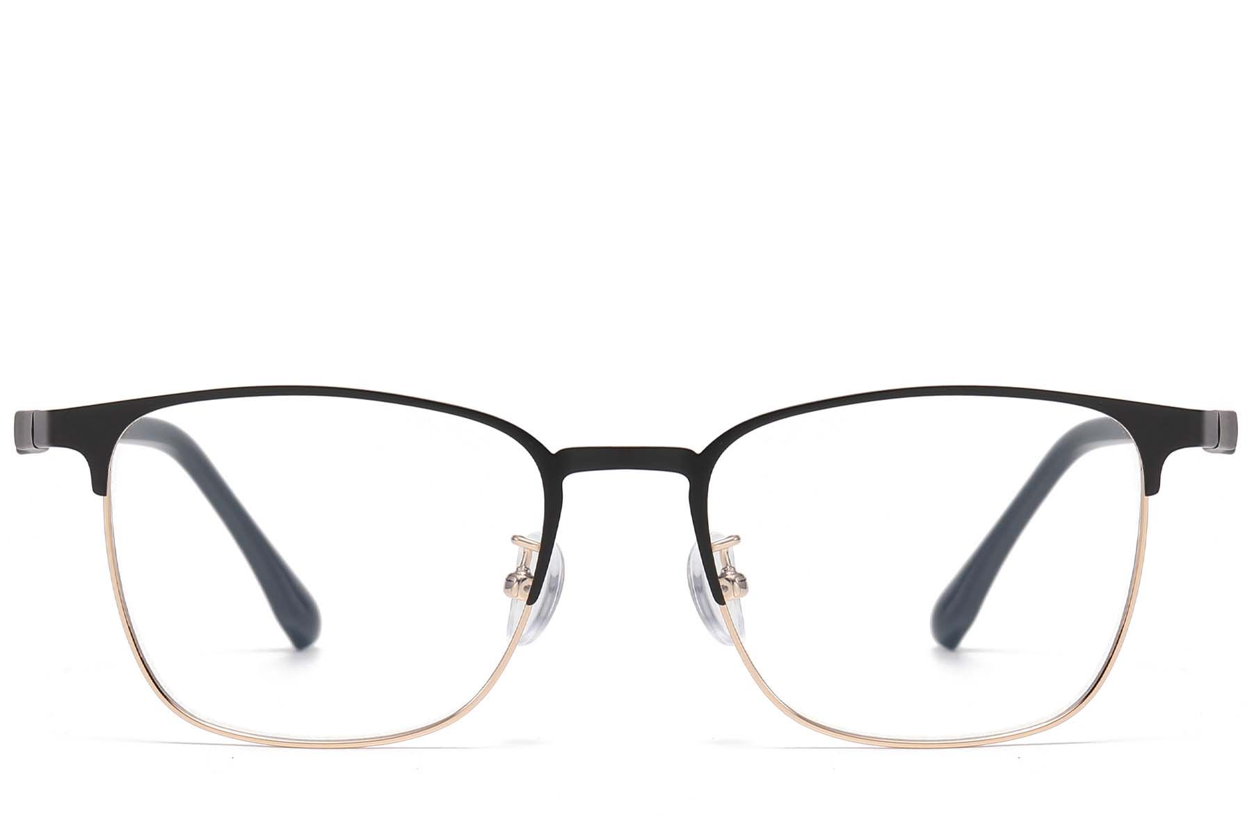 Rectangular Golden Metal Glasses #BS1913-0925
