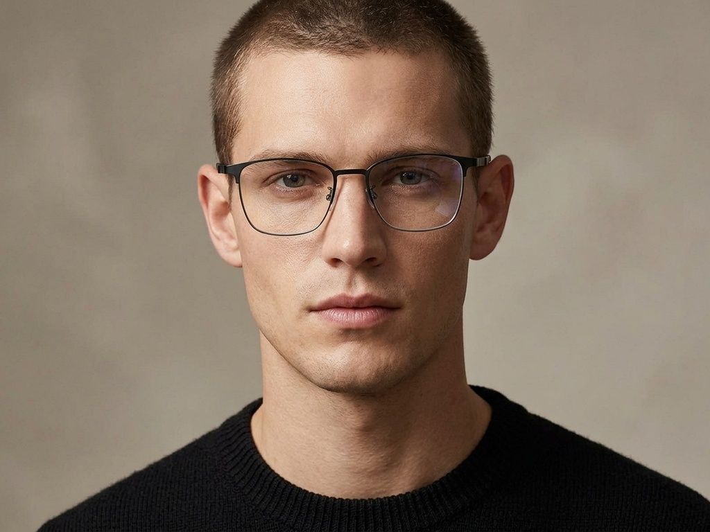 Rectangular Grey Metal Glasses #BS1913-0928
