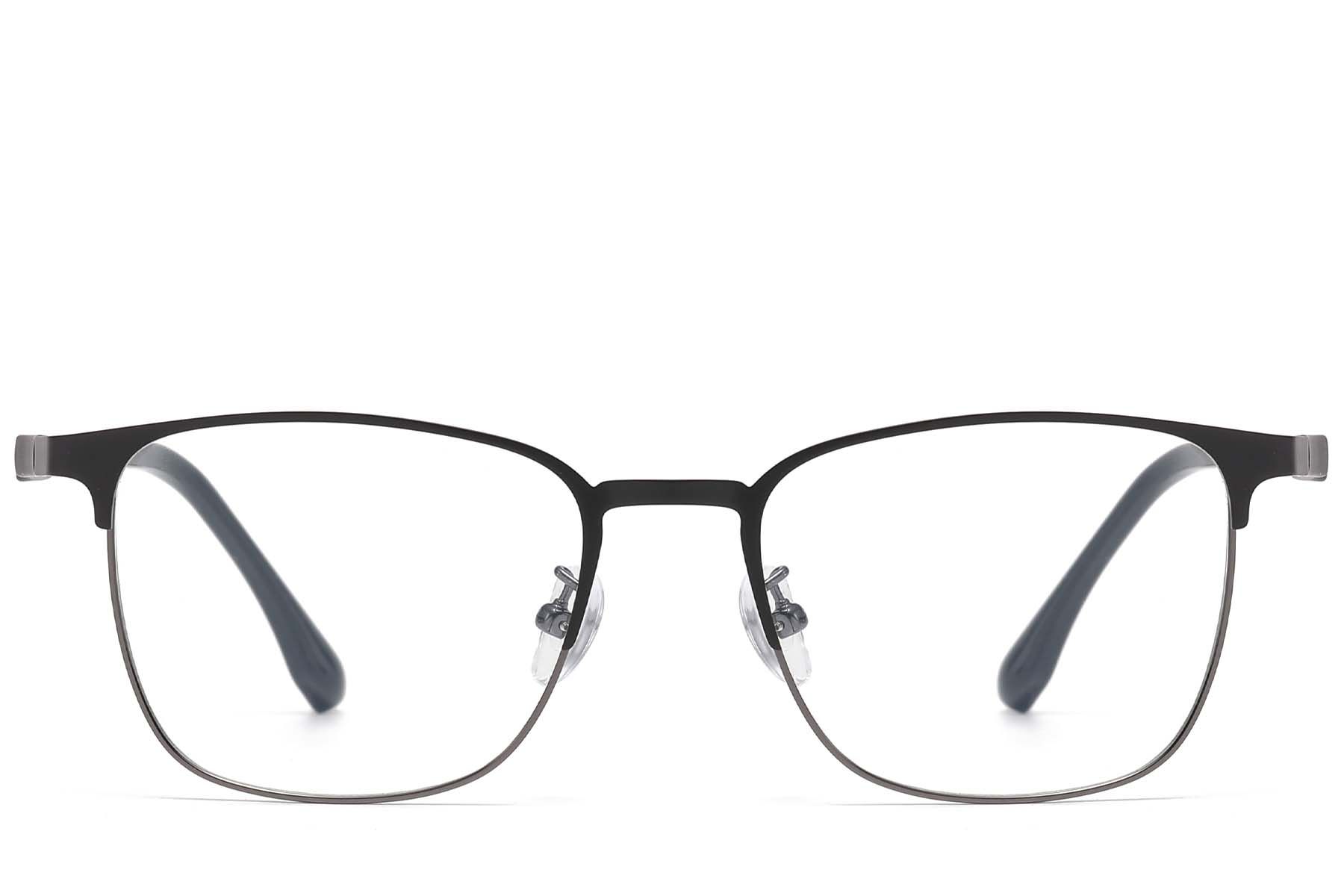 Rectangular Grey Metal Glasses #BS1913-0928