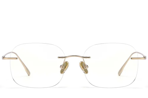Lunettes invisibles en titane doré #BS1913-0929