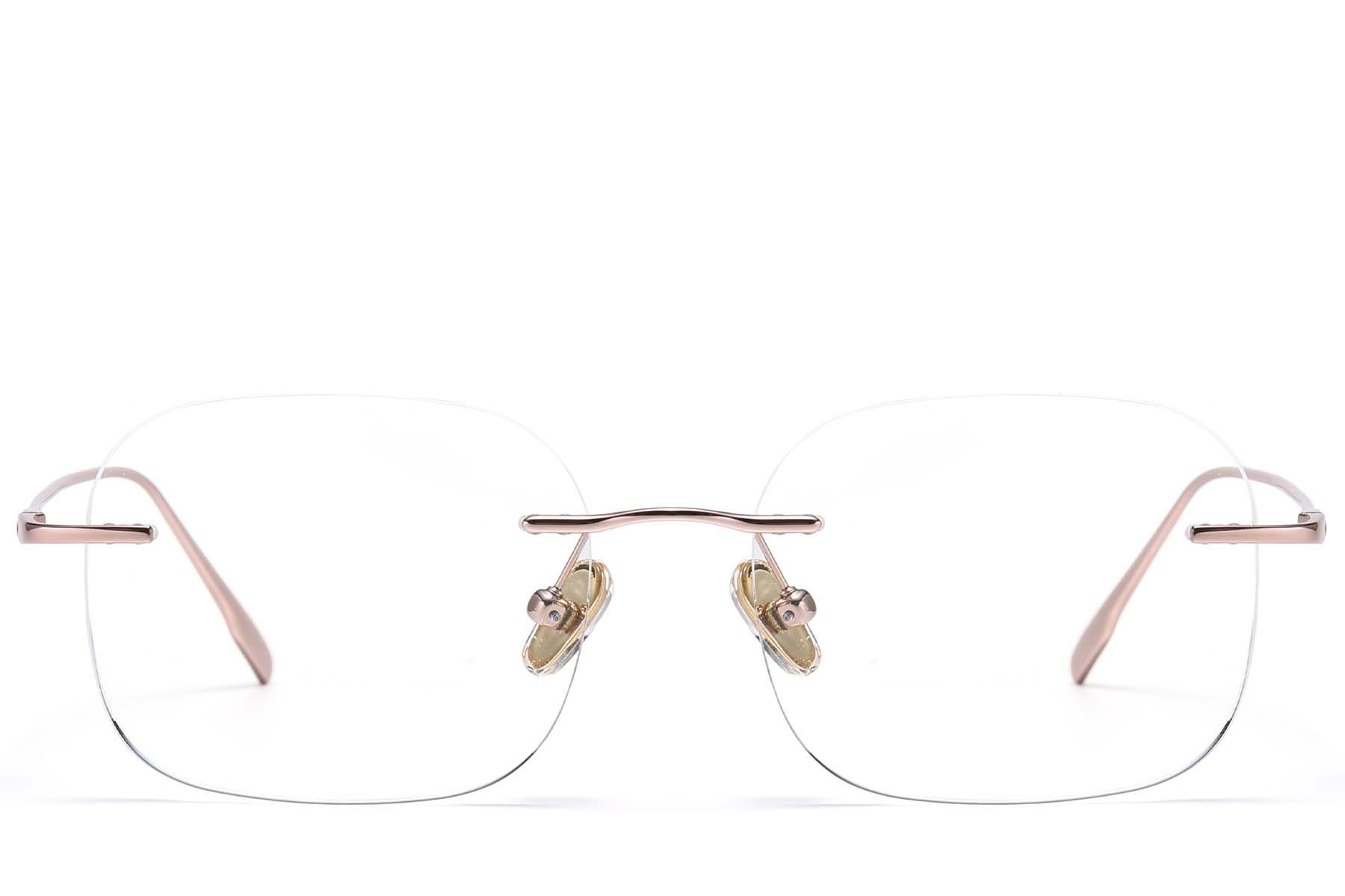 Unsichtbare rosa Titanbrille #BS1913-0932