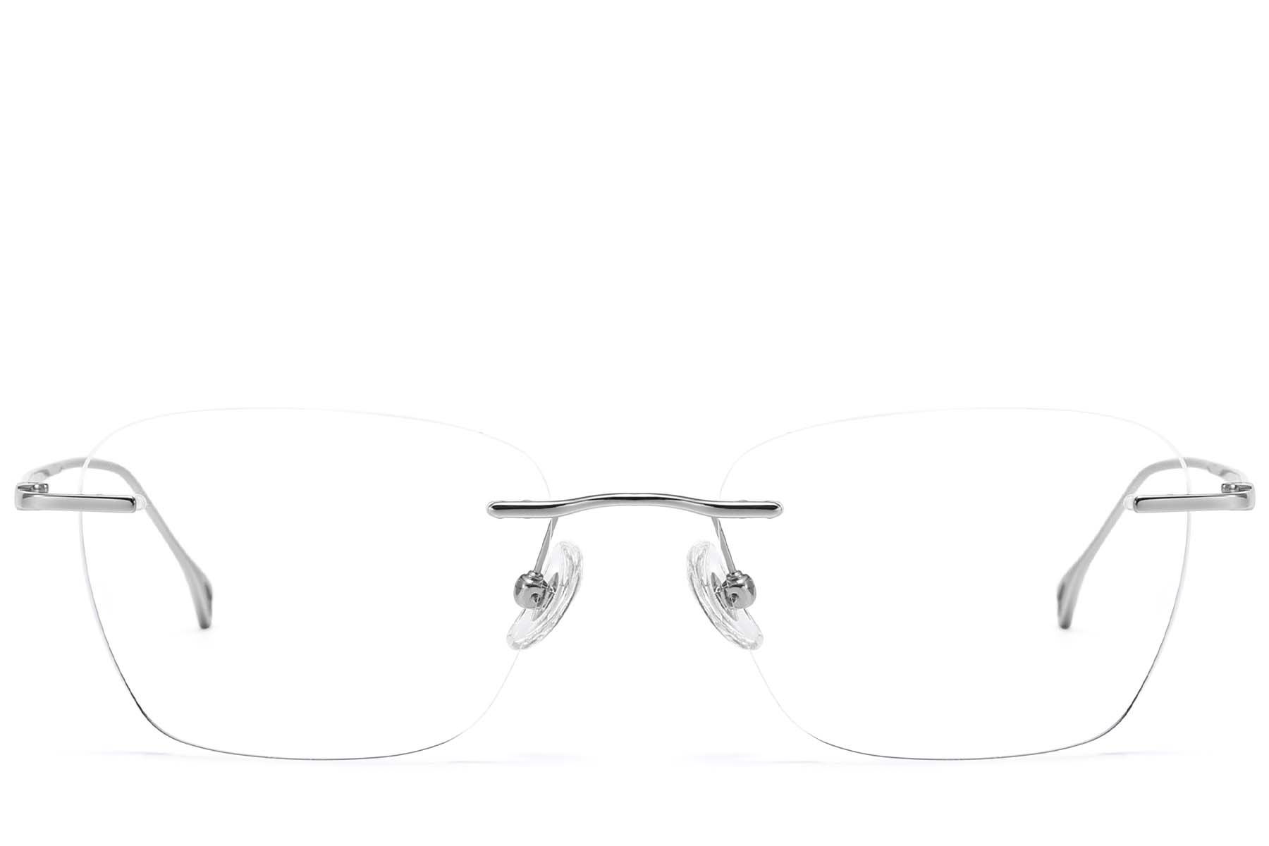 Gafas invisibles de titanio plateado #BS1913-0941
