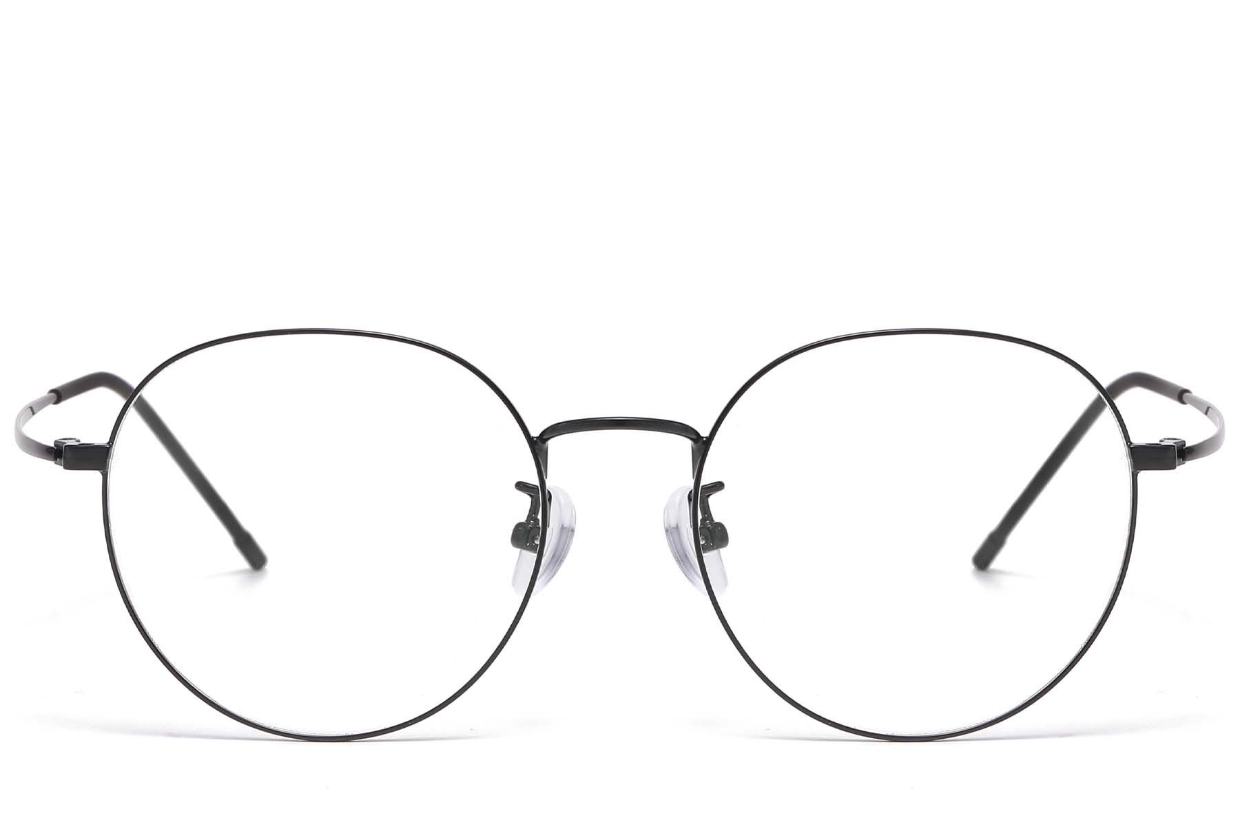Oval Black Titanium Glasses #BS1913-0943